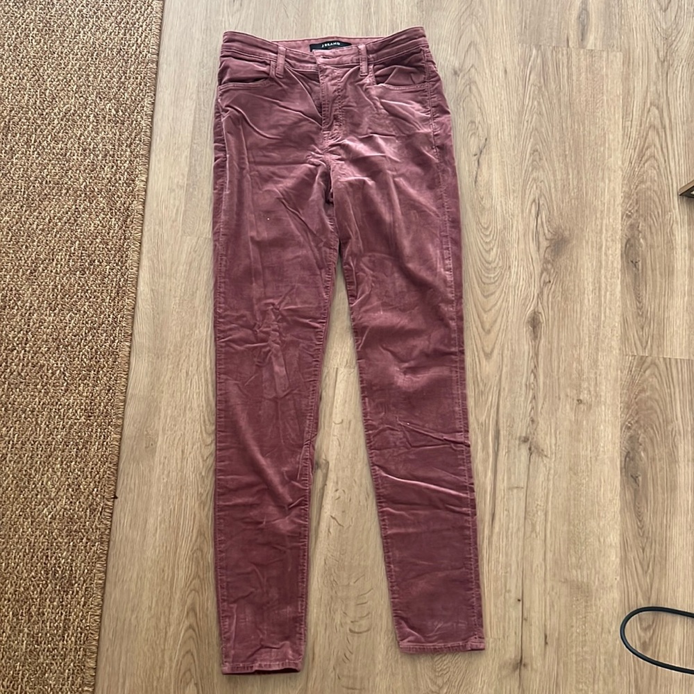 J brand Maria high rise skinny in sable (velvet) size 29